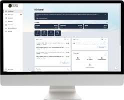 desktop screen for online banking